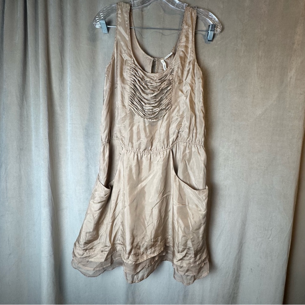 Covet‎ 100% silk dress with pockets S Small Contemporary elegant mini dress